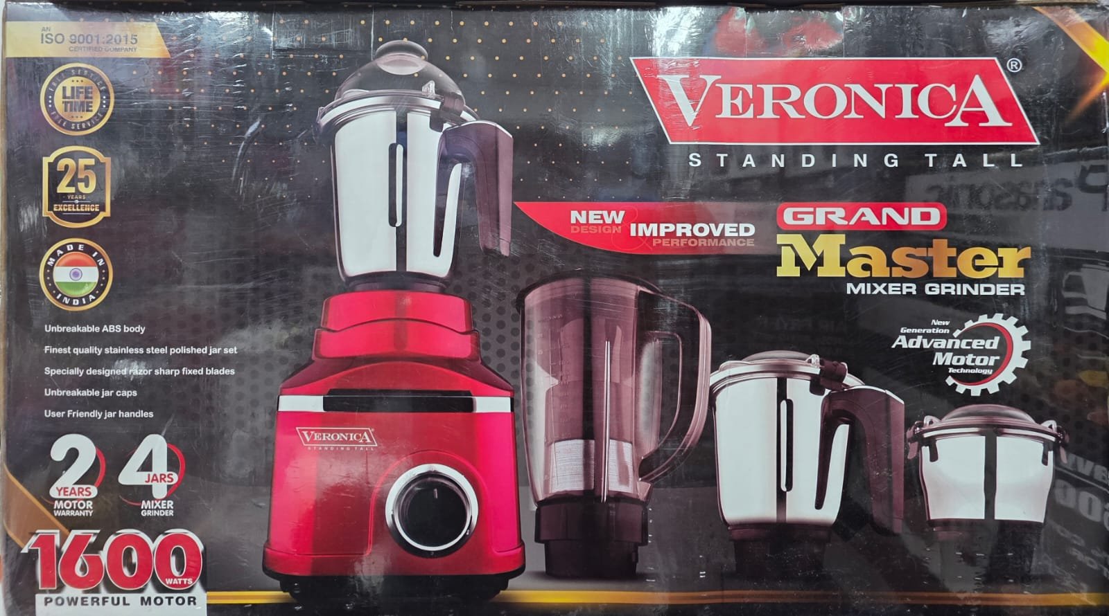 Veronica 1600 Watts 4 Jars Grand Master Mixer Belender, best Quality & best Price